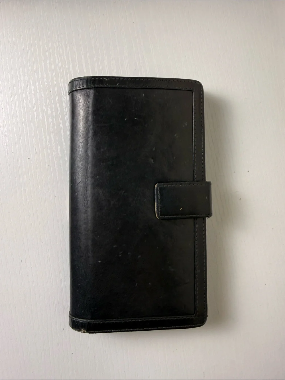 Dior Black Leather Clutch with Signature 'D' Hardware